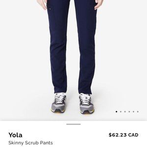 FIGS Yola skinny scrub pants (Navy XS petite)